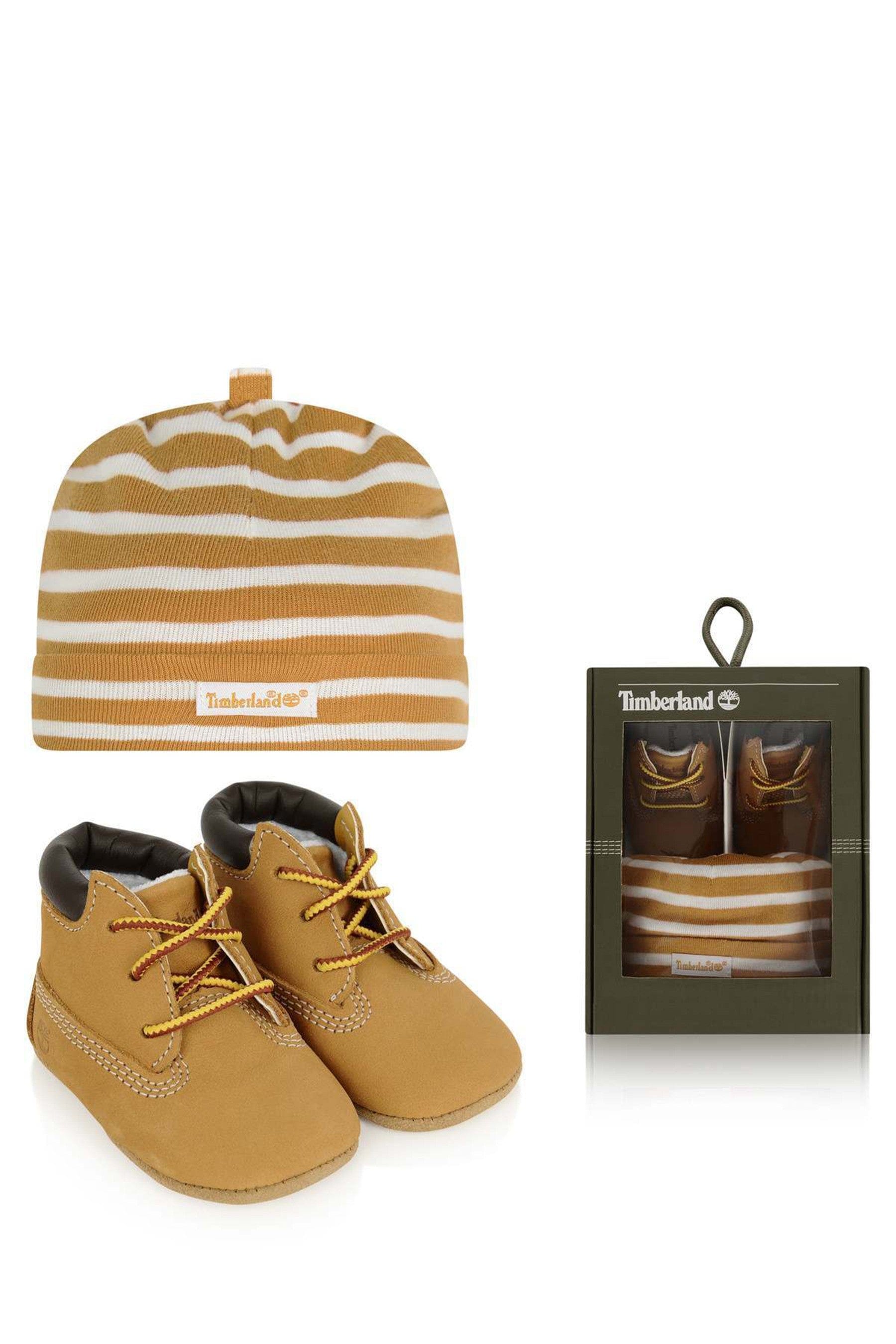 Timberland Baby Nubuck Crib Booties And Hat Set Childsplay Clothing