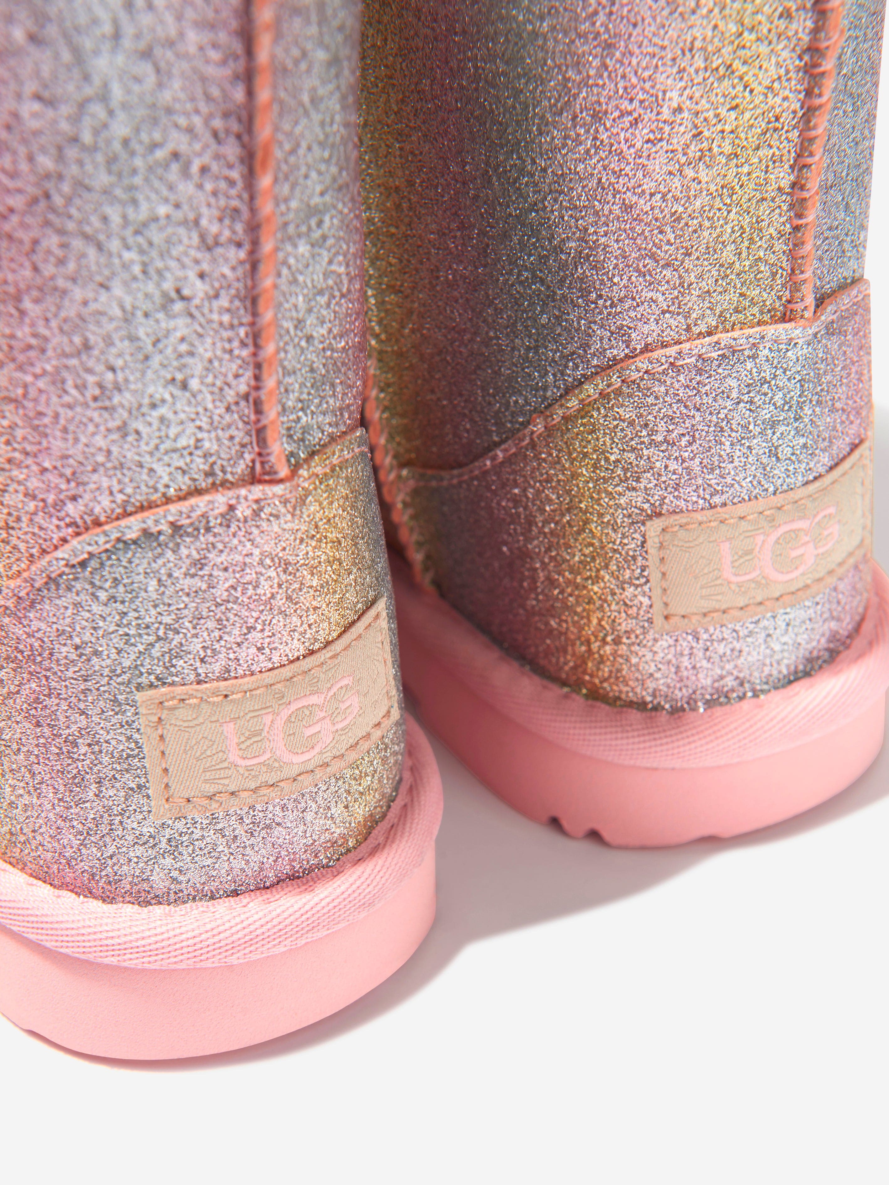 Rose Gold Glitter Uggs For Toddlers UGG Toddler Classic Boots Pink